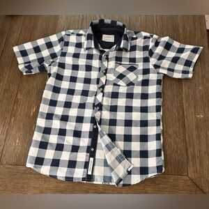 Boys Craft + Flow shirt Size 14-16 Large. Blue and white plaid